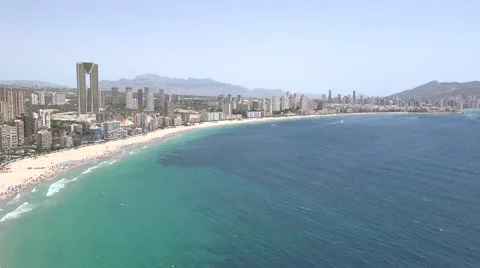 Aerial view of Benidorm Video stock 67988804