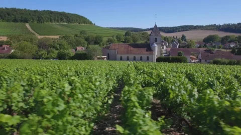 Aerial view of Bergeres Video stock 87492875