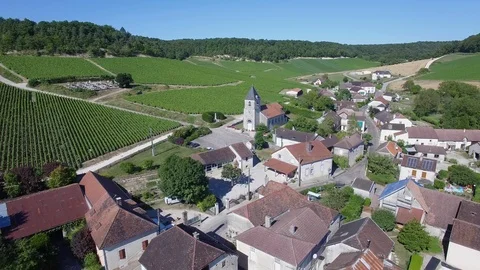 Aerial view of Bergeres Video stock 87492952