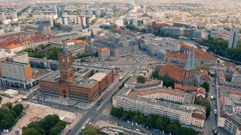 Aerial view of Berlin Stock Footage 108554806