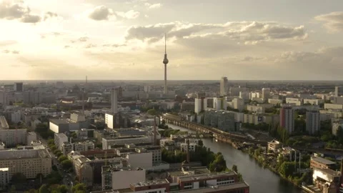 Aerial view of Berlin Stock Footage 150698132
