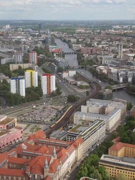 Aerial view of Berlin Stock Photos