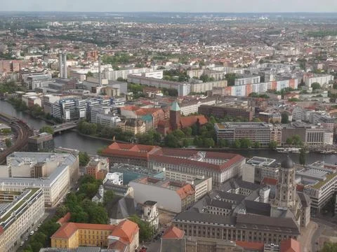 Aerial view of Berlin Stock Photos