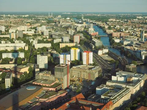 Aerial view of Berlin Stock Photos