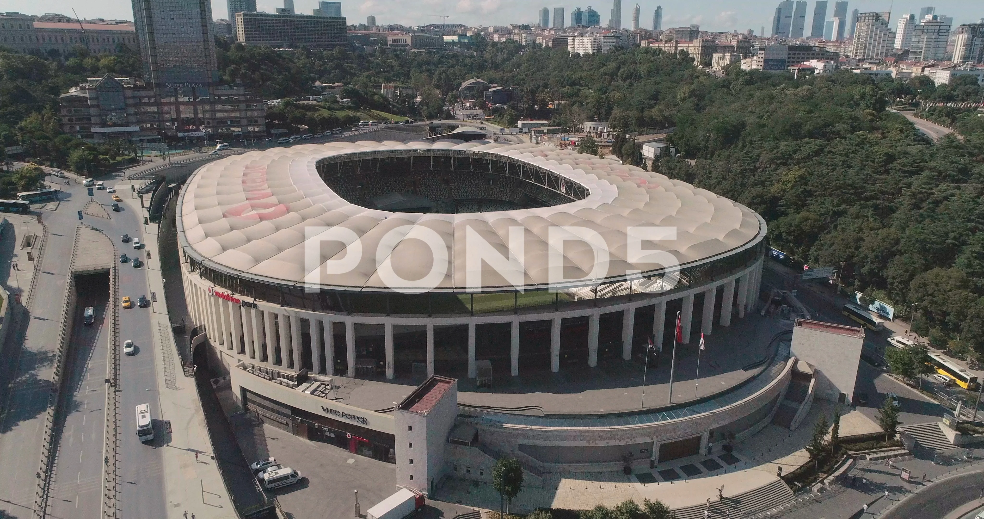 Aerial View Of Besiktas Football Stadium Stock Video Pond5