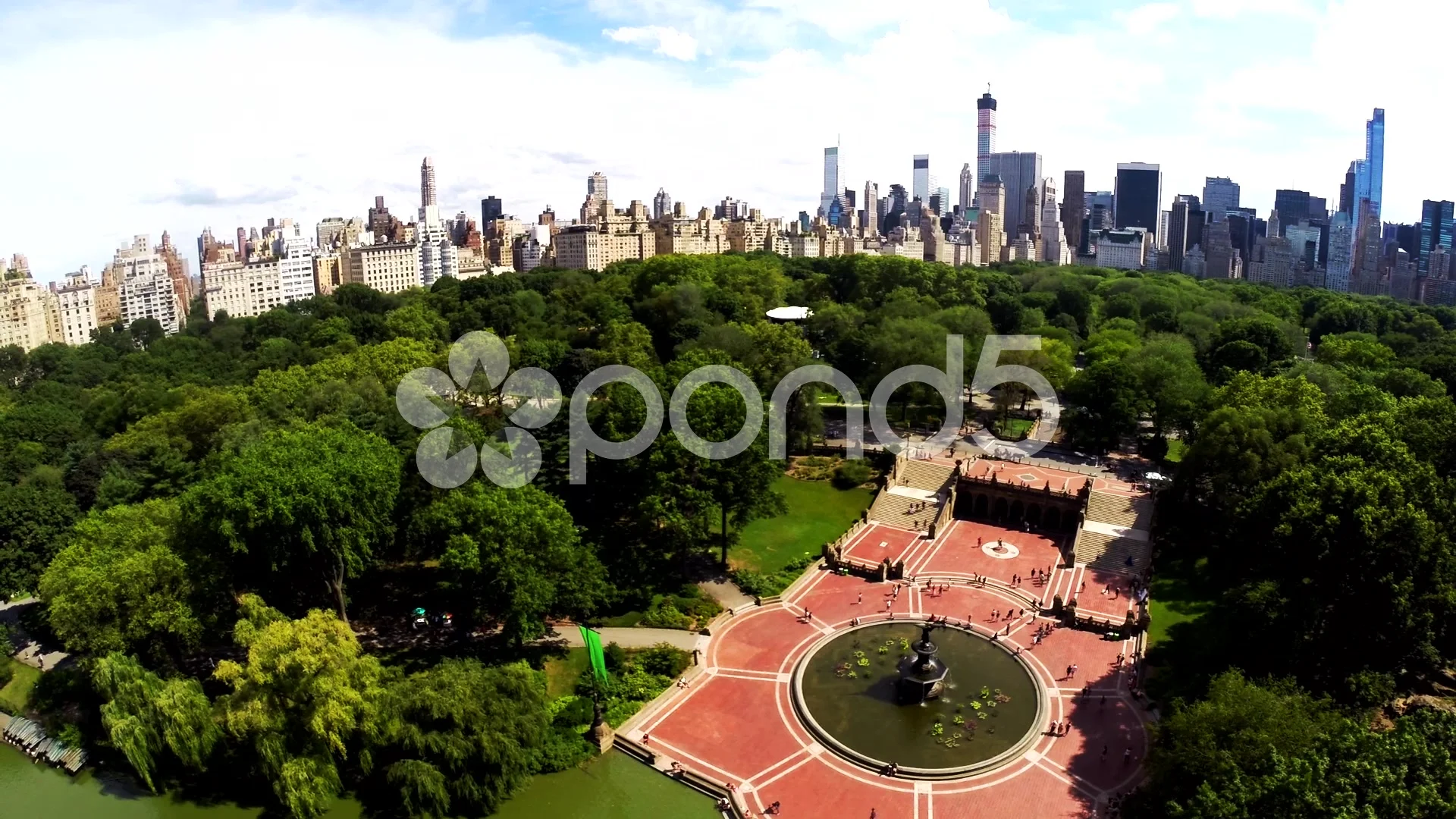 Bethesda Fountain, Central Park Hyperlap, Stock Video