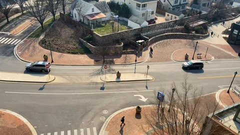 Aerial of Bethesda MD in the Washington DC area