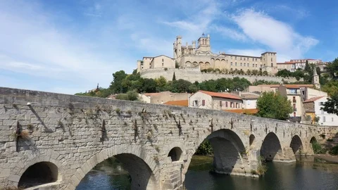 Aerial view of Beziers Stock Footage 117969964