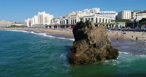 Aerial view of Biarritz Stock Footage 75173901