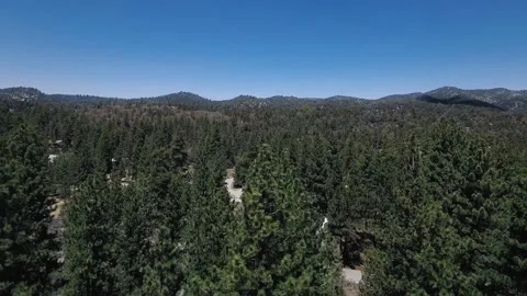Aerial view of Big Bear Solar observatory and Big Bear Lake, California, USA Video stock 157221848