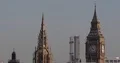 Aerial View of Big Ben Elizabeth Tower Famous Tourist Attraction in London City 4k or 4k+ Resolution