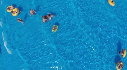 Aerial view of big water park on Corfu i... | Stock Video | Pond5