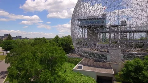 Aerial View of the Biosphere Environment Museum in Montreal, Quebec, Canada 스톡 동영상 67272952
