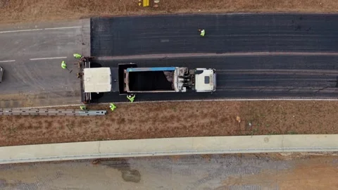 Aerial view of Black Cat Roundabout construction, United Kingdom. Stock Footage 346610131