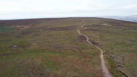 Aerial view in Black Mountain and Twyn Llech, famous hiking location in Abe.. Stock-Footage 342636583