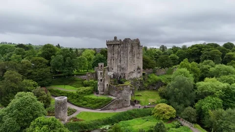Aerial view of Blarney Castle in County Cork, Ireland Vidéo 293715397