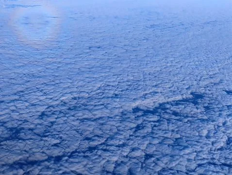 Aerial View of Blue Cloud Layer Texture 写真素材