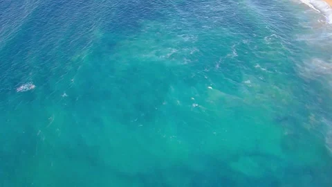 Aerial view of blue ocean Stock Footage 269532796