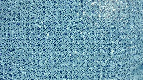 Aerial view of a blue pool Stock Footage 119430525