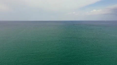 Aerial view of Blue sky with clouds over sea. Nature composition. Stock Footage 223046069