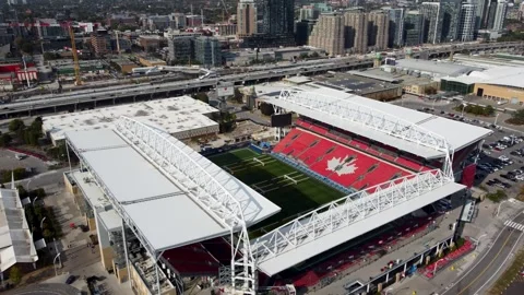 Aerial view of BMO Field Stadium in Toronto. Stock-Footage 323042002