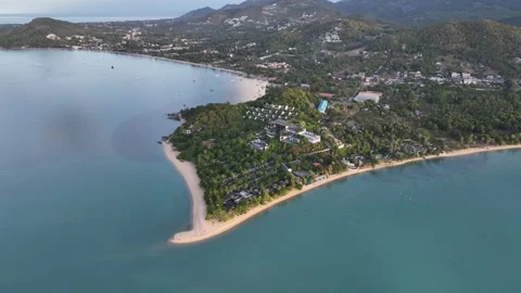 Aerial view of Bo Phut Beach of Koh Samui Thailand Video stock 266793001