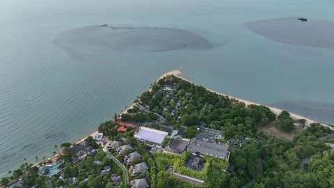 Aerial view of Bo Phut Beach in Koh Samui Thailand Stock-Footage 266798114