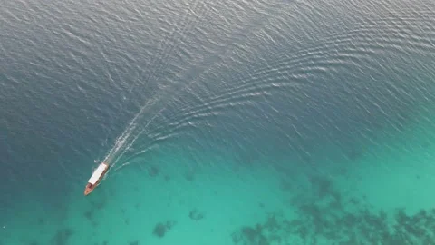Aerial View with a Boat 스톡 동영상 183165112