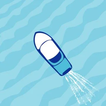 Aerial view of a boat Stock Illustration