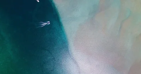 Aerial View of Boat in Motion Video stock 76744970