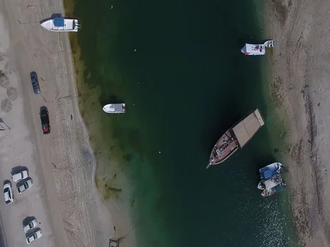 Aerial View Of  Boats Stock Footage 80400542