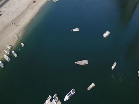 Aerial View Of  Boats Stock Footage 80400790