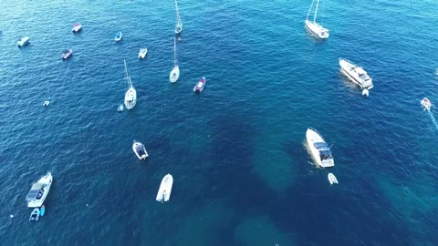 AERIAL VIEW OF BOATS Stock Footage 314852582