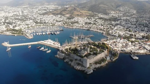 Aerial View Bodrum Castle Vidéo 111073395