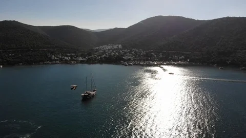 Aerial View Bodrum Torba Coastline Stock Footage 112353161