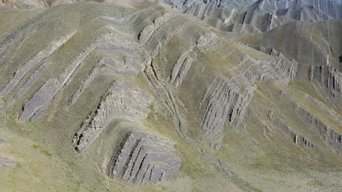 Aerial View of Bogda Mountain Range in Tianshan, Xinjiang Vídeos de archivo 344914222