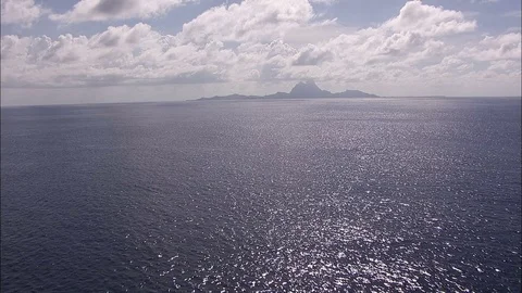Aerial view Bora Bora Pacific Ocean French Polynesia Stock-Footage 80170245