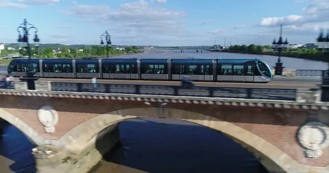 Aerial view of Bordeaux Stock Footage 75182651