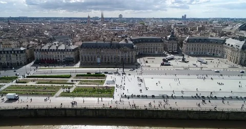 Aerial view of Bordeaux Stock Footage 75183786