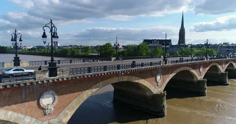 Aerial view of Bordeaux Stock Footage 75184061