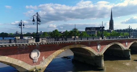 Aerial view of Bordeaux Video stock 75184139