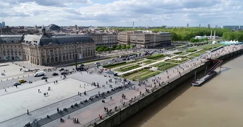 Aerial view of Bordeaux Stock Footage 75184282