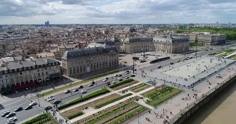 Aerial view of Bordeaux Stock Footage 76639300