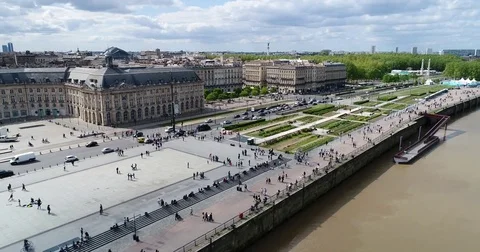 Aerial view of Bordeaux Stock Footage 76639313