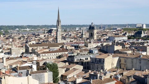 Aerial view in Bordeaux. Stock Footage 96991379