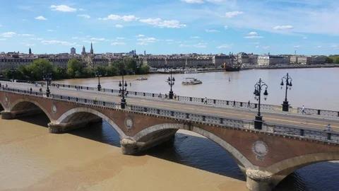 Aerial view of Bordeaux Stock Footage 117698707