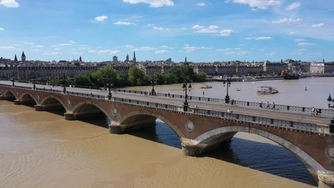 Aerial view of Bordeaux Stock Footage 117698728