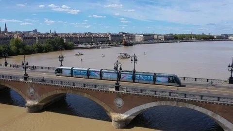 Aerial view of Bordeaux Stock Footage 117698797