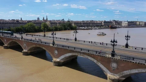 Aerial view of Bordeaux Stock Footage 117698917