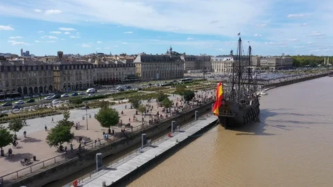 Aerial view of Bordeaux Stock Footage 117701083